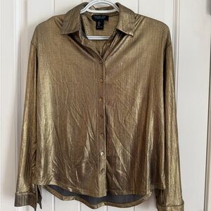 Rachel Zoe Shiny Gold Blouse